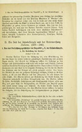B. Die Zeit der Ständekämpfe und der Unterwerfung Italiens. (509- 266)
