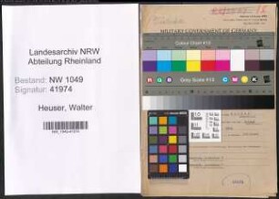 Entnazifizierung Walter Heuser , geb. 20.02.1914 (Einkaeufer)