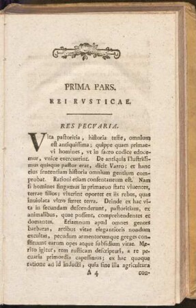 Pars Prima Rei Rusticae