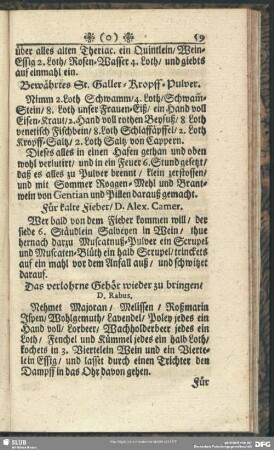 Für kalte Fieber