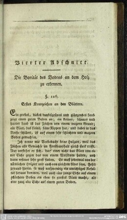 Vierter Abschnitt. Die Bonität des Bodens an dem Holz zu erkennen