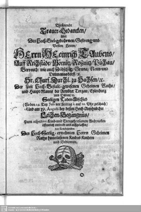 Thränende Trauer-Gedancken