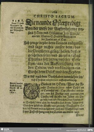 Die neunde Osterpredigt