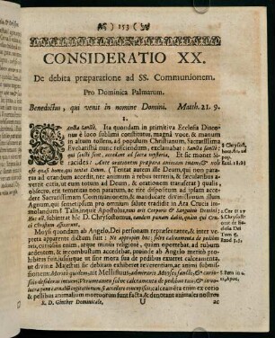 153-161, CONSIDERATIO XX. De debita praeparatione ad SS. Communionem.