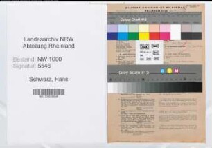Entnazifizierung Hans Schwarz, geb. 19.05.1913 (Kaufm.Angest.)