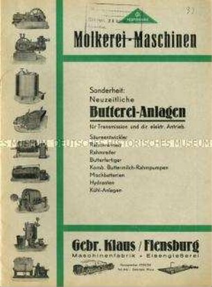 Molkerei-Maschinen / Neuzeitliche Butterei-Anlagen