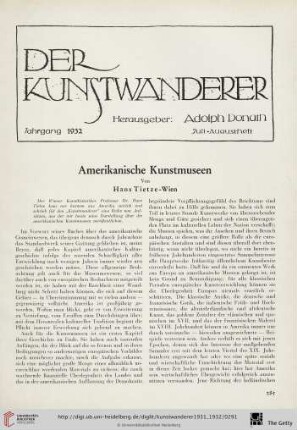 13/14: Amerikanische Kunstmuseen