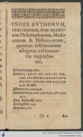 Index Authorum.