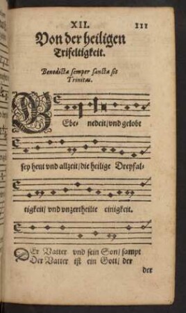 XII. Von der heiligen Trifeltigkeit.