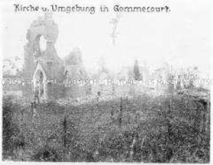 Zerstörte Kirche in Gommecourt