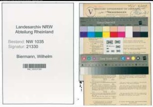 Entnazifizierung Wilhelm Biermann , geb. 07.02.1890 (Ingenieur)
