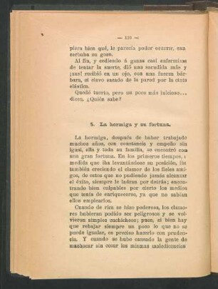 75. La hormiga y su fortuna.