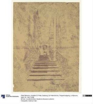 Erzabtei St. Peter, Salzburg, St. Peterskirche, Treppenaufgang, Lichtpause