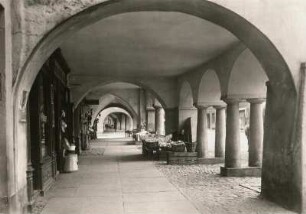 Striegau, Laubengang : Striegau (Strzegom/Polen). Marktlauben