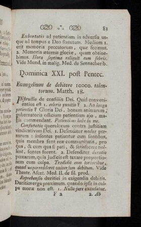 83-87, Dominica XXI - ult.