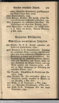 Neunter Abschnitt. Schriften vermischten Inhalts