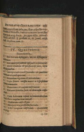 IV. Quaestionis.