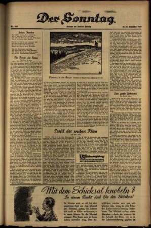Zweite Ausgabe vom Sonntag, den 12. Dezember 1937.