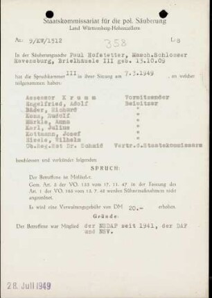 Hofstetter, Paul