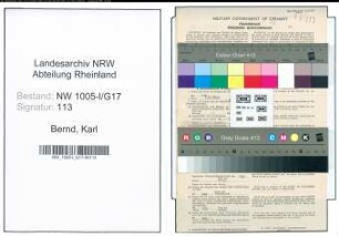 Entnazifizierung Karl Bernd , geb. 09.05.1911 (Polizei-Assistent)