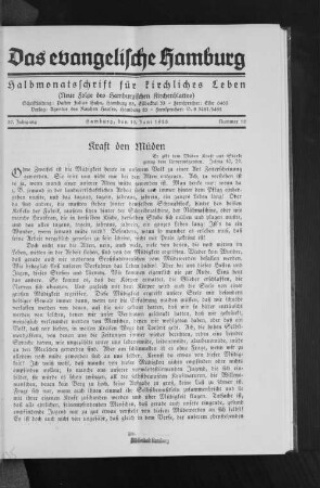 Kraft den Müden