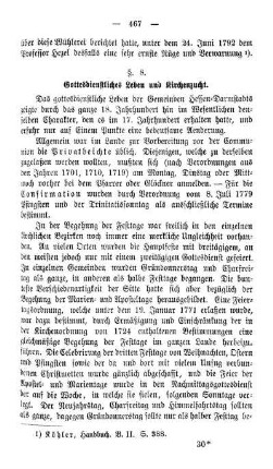 §. 8. Gottesdienstliches Leben und Kirchenzucht.
