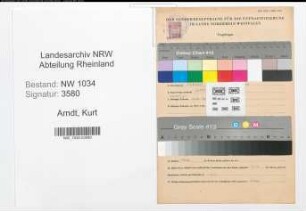 Entnazifizierung Kurt Arndt , geb. 16.02.1909 (Stabsfeldwebel)