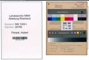 Entnazifizierung Hubert Florack, geb. 16.07.1912 (Kaufm.Angestellter)