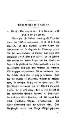 Räubereien in England