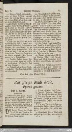 Das zweyte Buch Mose, Exodus genannt