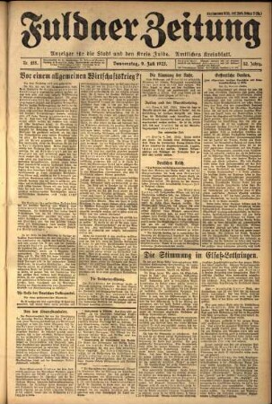 Ausgabe vom Donnerstag, den 09. Juli 1925.