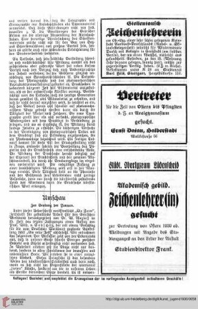Umschau / Sprechsaal / Schreibe in Angelegenheit / Buchbesprechungen