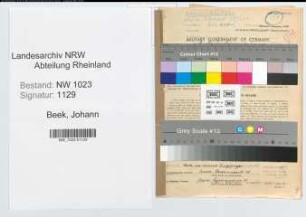 Entnazifizierung Johann Van Beek , geb. 16.09.1901 (Verwaltungsangestellter)