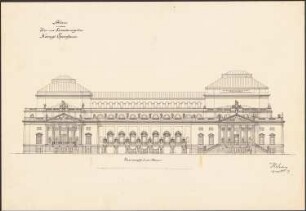 Königliche Oper (auch: Staatsoper unter den Linden, Lindenoper), Berlin Erweiterung - V. Projekt: Ansicht