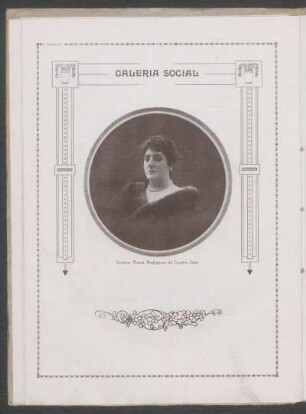 Galería social : [Fotografía de] Señora María Rodriguez de Cuadra Díaz
