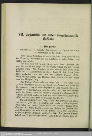 VII. Oeffentliche und andere bemerkenswerthe Gebäude
