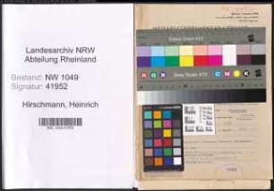 Entnazifizierung Heinrich Hirschmann , geb. 22.10.1898 (Kaufmann)