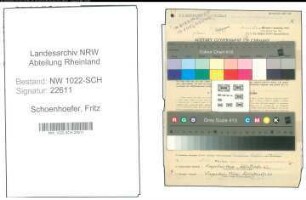 Entnazifizierung Fritz Schoenhoefer , geb. 01.01.1892 (Chemiker)