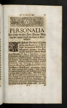 63-80, Personalia. Biga Epicediorum.