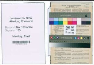 Entnazifizierung Ernst Manthey , geb. 09.08.1898 (Chemiker)
