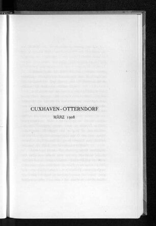Cuxhaven-Otterndorf März 1908