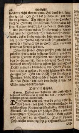 580-591, Das VIII. - XI. Capitel