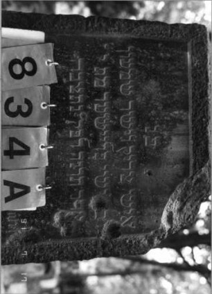 Grabstein 834 [Hahn S. 68 Grab-Nr. 739/40]: Grabstein 834A [Hahn S. 68 Grab-Nr. 739/40]