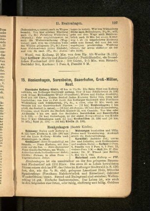 15. Henkenhagen, Sorenbohm, Bauerhufen, Groß-Möllen, Nest.