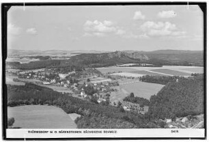 Thürmsdorf mit dem Bärenstein. Sächsische Schweiz