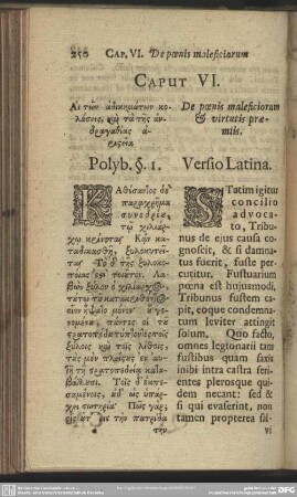 Caput VI. De poenis maleficiorum & virtutis praemiis