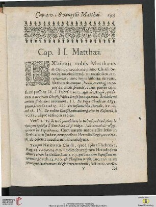 Cap. II: Matthaei
