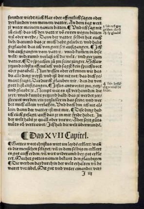 Das XVII Capitel.
