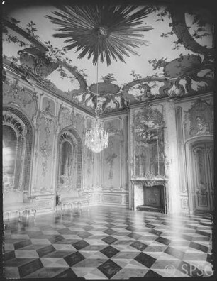 Potsdam, Neues Palais, Wohnung Friedrich II., Konzertzimmer, R.: 211, Nordwestecke.