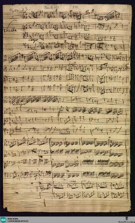 Sonata grossa - Mus. Hs. 473 : strings, woodwinds, cemb; b; BrinzingMWV 4.15